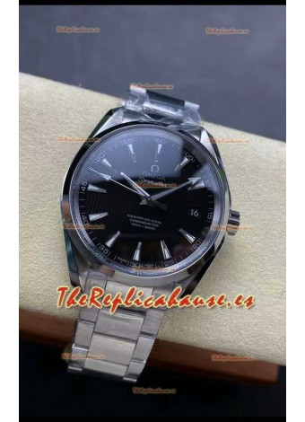 Omega Aqua Terra 150M Dial Negro Caja Acero 904L Manecilla Acero Réplica Espejo 1:1 41MM 
