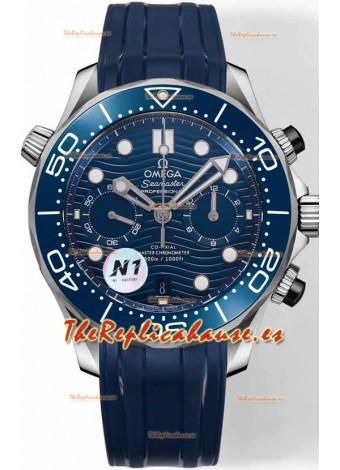 Omega Seamaster Co-Axial Master Chronograph Correa Acero Inoxidable Azul 44MM Réplica Espejo 1:1