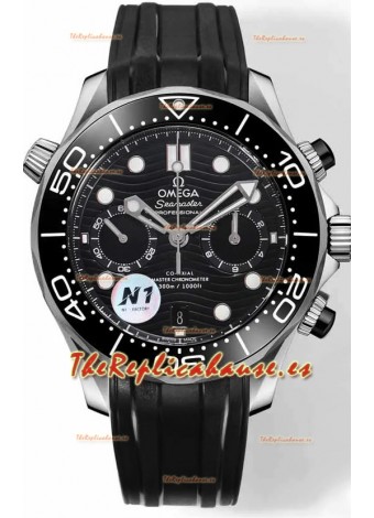 Omega Seamaster Co-Axial Master Chronograph Dial Acero Inoxidable Negro 44MM Réplica Espejo 1:1