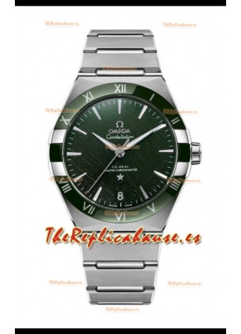 Omega Co-Axial Constellation Acero Inoxidable Dial Verde Réplica Espejo 1:1 41MM