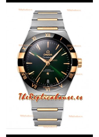 Omega Co-Axial Constellation Two Tone Black Green Dial Réplica Espejo 1:1 41MM