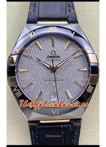 Omega Co-Axial Constellation 41MM Acero 904L - Dial Gris Reloj Réplica a Espejo 1:1
