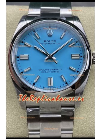Rolex Oyster Perpetual REF# 126000 36MM Movimiento Suizo Dial Tiffany Azul Acero 904L Reloj Réplica Espejo 1:1