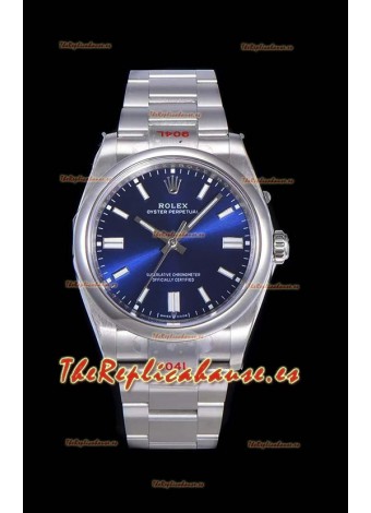 Rolex Oyster Perpetual REF#124300 41MM Movimiento Cal.3230 Réplica Suizo Dial Azul Oscuro Acero 904L Reloj Réplica a Espejo 1:1
