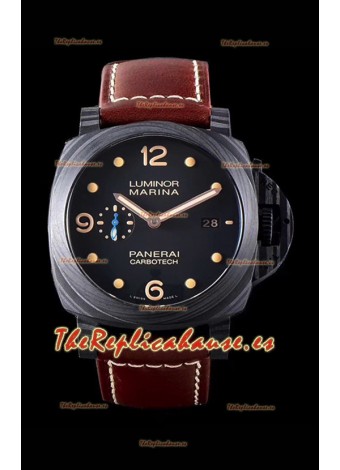 Panerai Luminor Marina PAM661 Carbotech Reloj Réplica a Espejo 1:1 Versión 2020 Mejorada