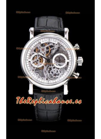 Patek Philippe Complications Skeleton Reloj Cronógrafo en Caja de Acero 904L