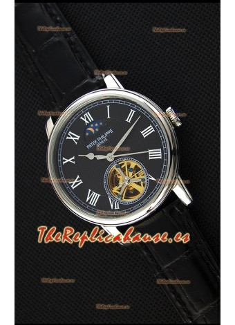 Patek Philippe Japanese MoonPhase Tourbillon Reloj Réplica Dial Negro
