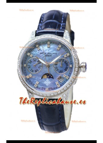 Patek Philippe Grand Complications Ladies First Perpetual Calendaer Caja Acero Reloj Réplica Suiza