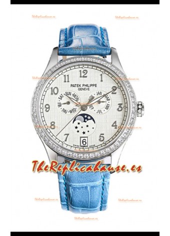 Patek Philippe Complications 4948G Annual Calendar Moonphase Dial Blanco Oro Rosado Réplica Suiza 