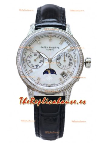 Patek Philippe Grand Complications Ladies First Perpetual Calendaer Caja Acero Reloj Réplica Suiza