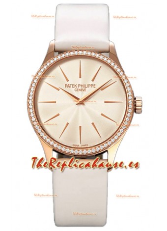 Patek Philippe Calatrava 4997 Ladies Reloj Dial Oro Rosado con Movimiento Suizo Automático