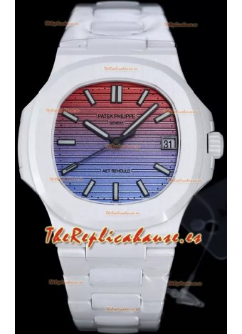 Patek Philippe Nautilus 5711 AET Remould Edición Cerámica Blanca Dial Degradado Reloj Réplica Suiza