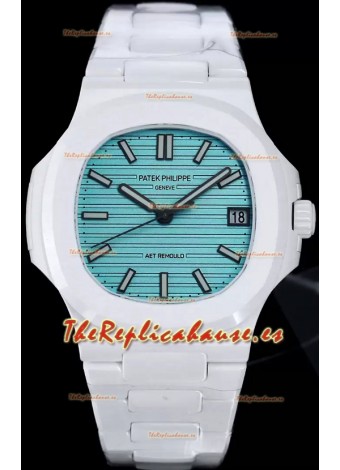 Patek Philippe Nautilus 5711 AET Remould Edición Cerámica Blanca Dial Verde Reloj Réplica Suiza