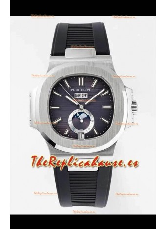 Patek Philippe Nautilus 5726A Reloj Réplica Espejo 1:1 Dial Azul Correa de Goma