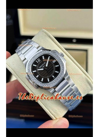 Patek Philippe Nautilus Super Clone 7010 32MM Réplica Espejo 1:1 Dial Negro 