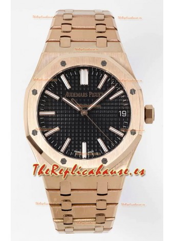 Audemars Piguet Royal Oak 15510 50 Aniversario 41MM Dial Negro Oro Rosado 41MM Réplica a Espejo 1:1