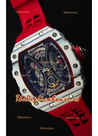Richard Mille RM53-01 Pablo Mac Donough Caja de Carbón Forjado color Blanco Reloj Réplica Suizo