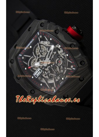 Richard Mille RM35-2 Rafael Nadal Caja de Carbón Forjado con Correa de Goma color Negro