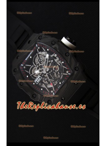 Richard Mille RM35-2 Rafael Nadal Caja de Carbón Forjado con Correa Negra