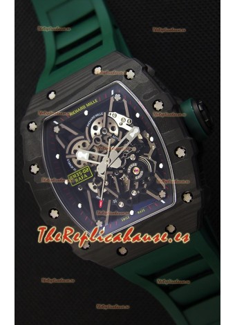 Richard Mille RM35-02 Rafael Nadal Caja de Carbón Forjado con Correa Verde
