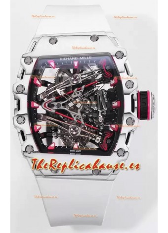 Richard Mille RM38-02 Carbono Blanco Bubba Watson Nylon Blanco Tourbillon Movement Réplica Espejo 1:1