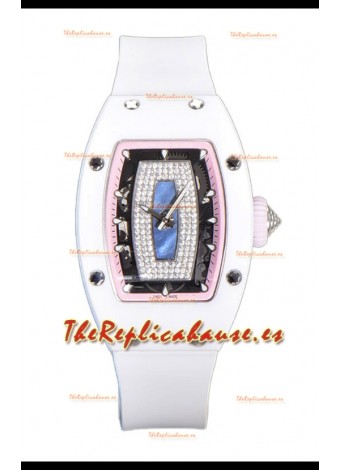 Richard Mille RM007 Superclone Reloj Réplica Suiza Automático Dial Perla Cerámica Blanca