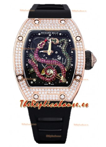 Richard Mille RM26-01 Reloj Dial Serpent chapado en Oro Rosado en Movimiento Suizo Automático