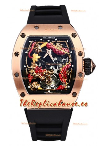 Richard Mille RM057 Dragon Dial Reloj Oro Rosado en Movimiento Suizo Automático