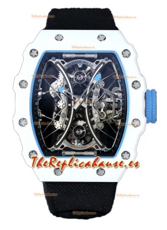 Richard Mille RM53-01 Pablo Mac Donough White TPT CASE Black Nylon Strap Reloj Réplica Suiza