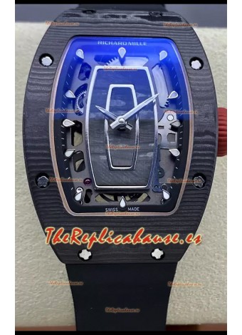 Richard Mille RM07 Caja Carbono Negra Correa Negra 1:1 Superclone Reloj Réplica Suiza 