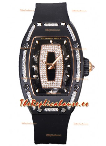 Richard Mille RM007 Reloj Réplica Suiza Automático Cerámica Negra Superclone