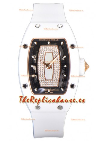 Richard Mille RM007 Reloj Réplica Suiza Automático Cerámica Blanca Suplerclone
