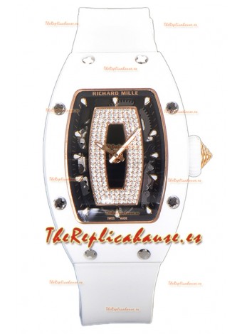Richard Mille RM007 Reloj Réplica Suiza Automático Cerámica Blanca Suplerclone