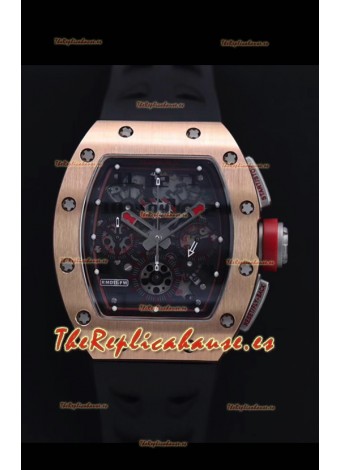 Richard Mille RM011-FM Felipe Massa Caja en Oro Rosado Reloj Réplica Suizo