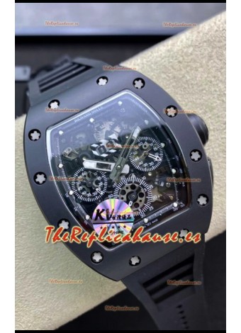 Richard Mille RM011 Felipe Massa Espejo 1:1 Reloj Caja de Cerámica Negra