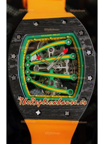 Richard Mille RM59-01 Genuino Movimiento Tourbillon en Caja de Carbono NTPT Negro