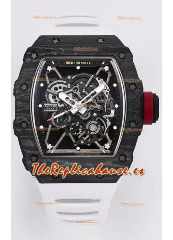 Richard Mille RM35-01 Rafael Nadal Caja de Fibra de Carbono con Genuino Tourbillon Reloj Super clone