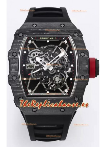Richard Mille RM35-01 Rafael Nadal Caja de Fibra de Carbono con Genuino Tourbillon Reloj Super clone