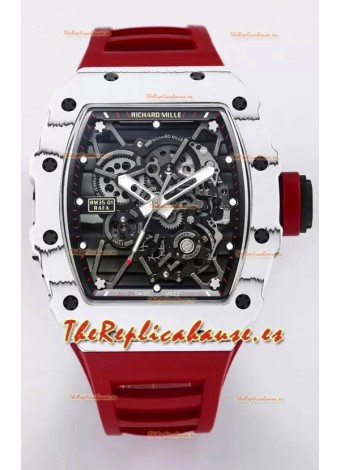 Richard Mille RM35-01 Rafael Nadal Caja de Fibra de Carbono con Genuino Tourbillon Reloj Super clone