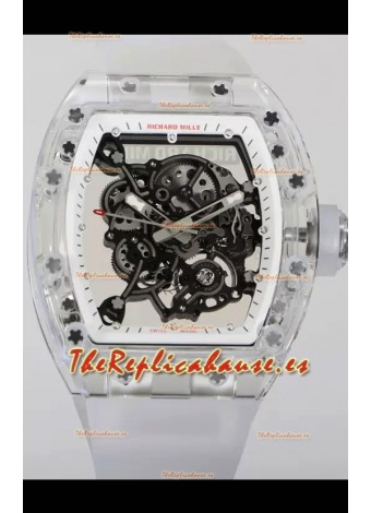Richard Mille RM055 Caja con Zafiro Transparente con Genuino Tourbillon Reloj Super Clon