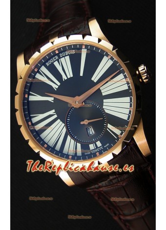 Roger Dubuis Excalibur RDDBEX0587 Oro Rosado Dial Gris Reloj Réplica Suizo
