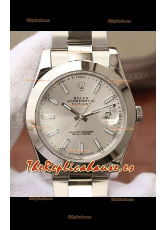 Rolex Datejust 41MM Movimiento Cal.3135 Reloj Réplica Suiza en Acero 904L / Dial Acero