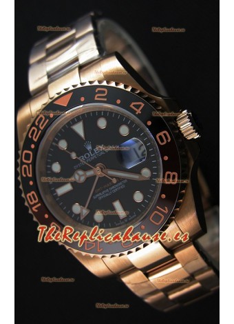Rolex GMT Masters II 126715CHNR Reloj Réplica Suizo a Espejo 1:1 Oro Everose