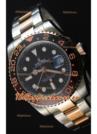 Rolex GMT Masters II 126711CHNR Everose Réplica Suiza a Espejo 1:1 en Acero tipo Ostra