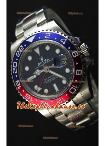 Rolex GMT Masters II 116719BLRO Pepsi Bezel Cal.3186 Movement Réplica Suiza - Reloj Ultimate de Acero 904L