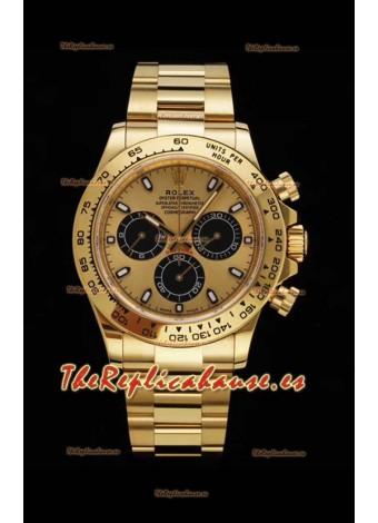 Rolex Daytona 116508 Movimiento Original Cal.4130 - Reloj de Acero 904L a espejo 1:1 Oro Amarillo