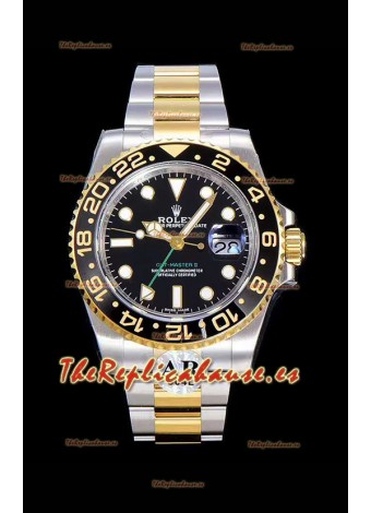 Rolex GMT Masters II 116713 Oro Amarillo Reloj Réplica Suizo a Espejo 1:1 Acero 904L 