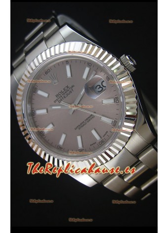 Rolex Datejust Reloj Réplica Japonés - Dial Gris en 36MM con correa Oyster