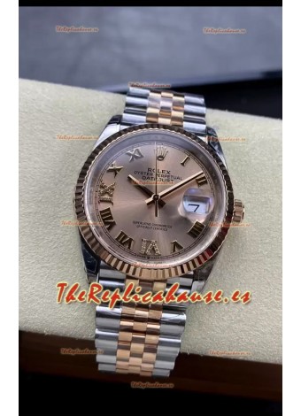 Rolex Datejust 126234-0027 36MM Replica Suiza en Acero 904L en Dial Oro Réplica a Espejo 1:1