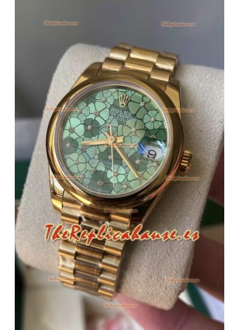 Rolex Datejust M278248 31MM Réplica Suiza en Oro - Dial Verde Motivo Calidad Espejo 1:1
